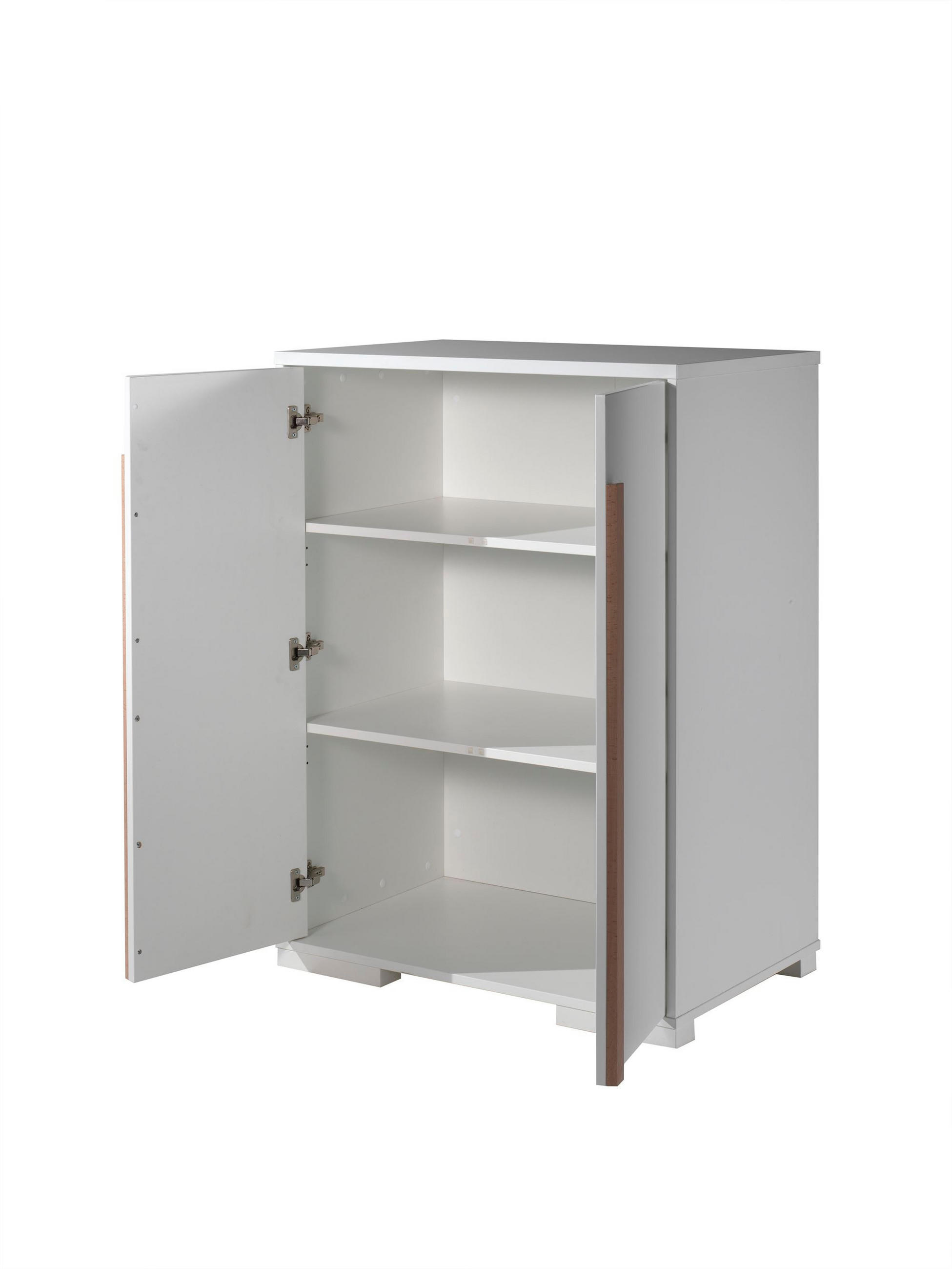 WÄSCHESCHRANK Kariotta 86x56x116 aus Massivholz+Holzwerkstoff in Weiß - Weiß, Holzwerkstoff (86/116/56cm) - 58aufmkessel