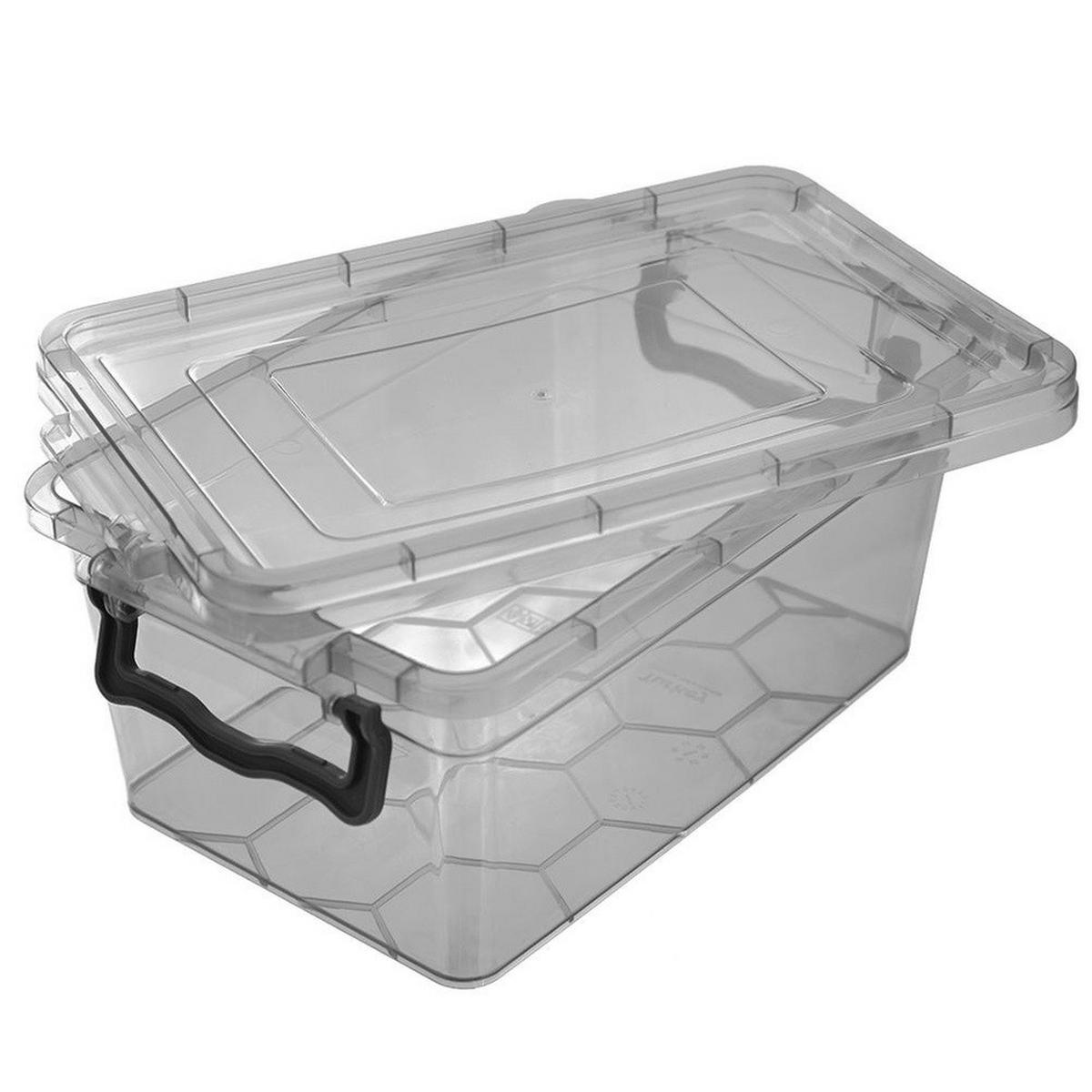 VORRATSBOX Stapelbar 3 l Dunkelgrau - Dunkelgrau, Kunststoff (17/12/26.5cm) - Orion 