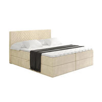 BOXBETT mit Matratze H3 und Lattenrost - VEXA - 120x200 - Beige Monolith - Beige, Holzwerkstoff/Kunststoff (120/200cm) - ALTDECOR