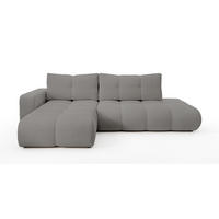 ECKSOFA DUCA L-S Grau Jersey mit Schlaffunktion - Grau, Holz (266.5/266.5cm) - MASSENO