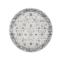 VINTAGE-TEPPICH George waschbar ø 120 cm rund - Creme/Grau, Kunststoff (120/120cm) - benuta