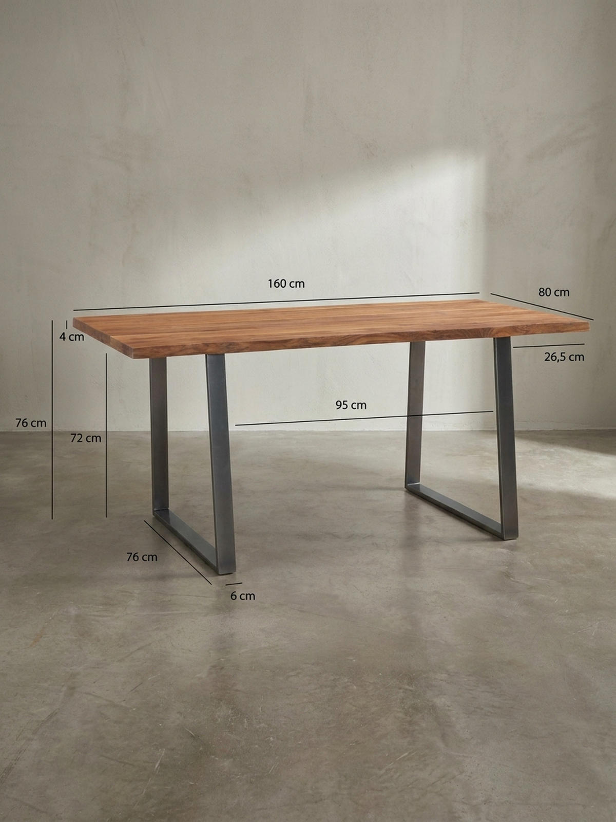 SCHREIBTISCH Massivholz Baumkante Chromgestell Handarbeit TARN, Goldbraun-Chrom 160x80x76 cm - Chromfarben/Braun, Holz/Metall (80/160/76cm) - KADIMA DESIGN