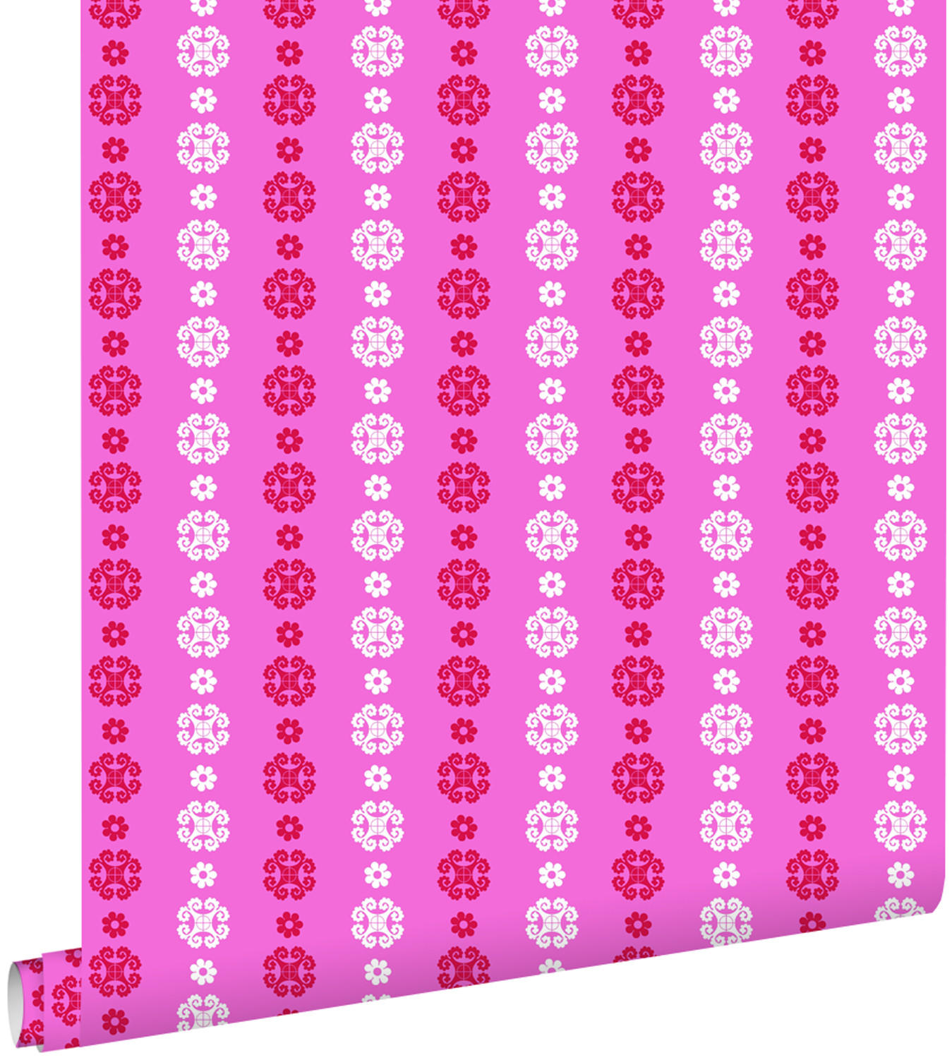 TAPETE Spitzemotiv 53 cm x 10.05 m - Pink, Papier (53/0.1cm) - ESTAhome