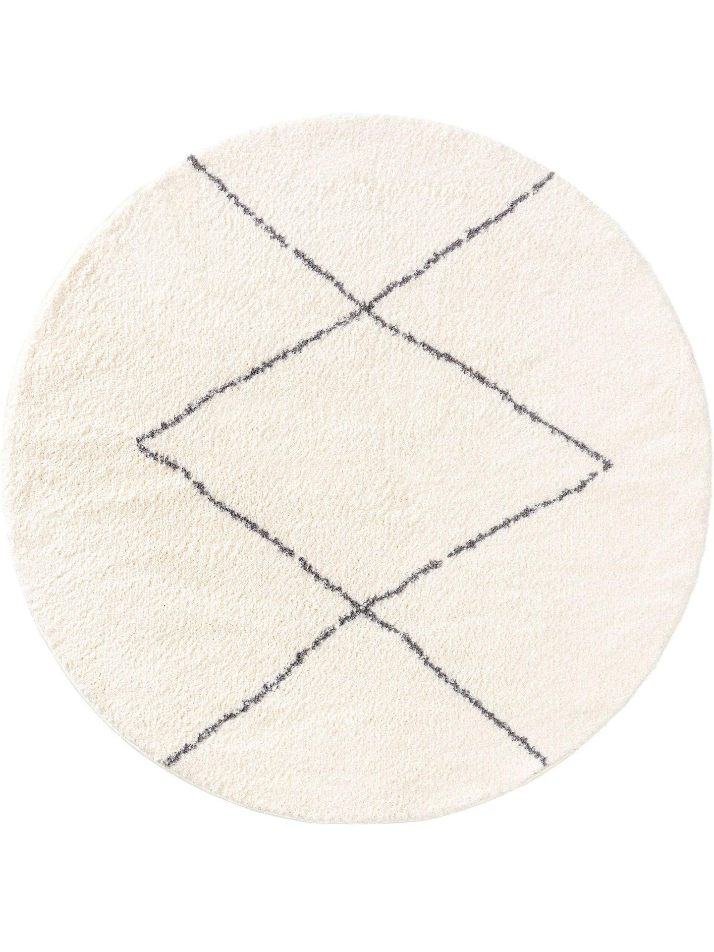 HOCHFLORTEPPICH rund Benno Cream ø 120 cm rund - Beige, Textil (120/1cm) - KUNSTLOFT