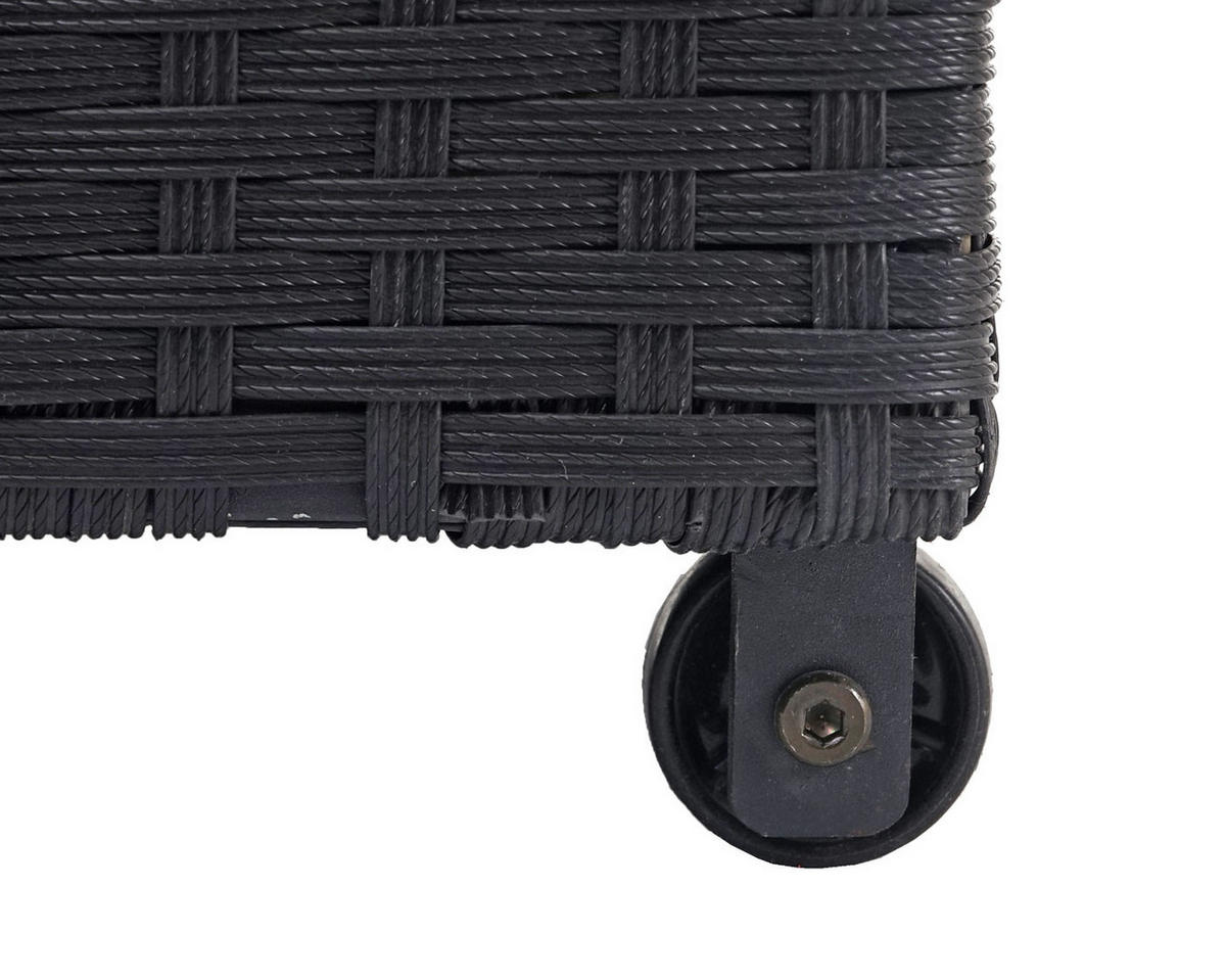 KISSENBOX aus Poly-Rattan HxBxT 51x100x50cm Premium schwarz 170L - Schwarz, Kunststoff (100/51/50cm) - PROREGAL