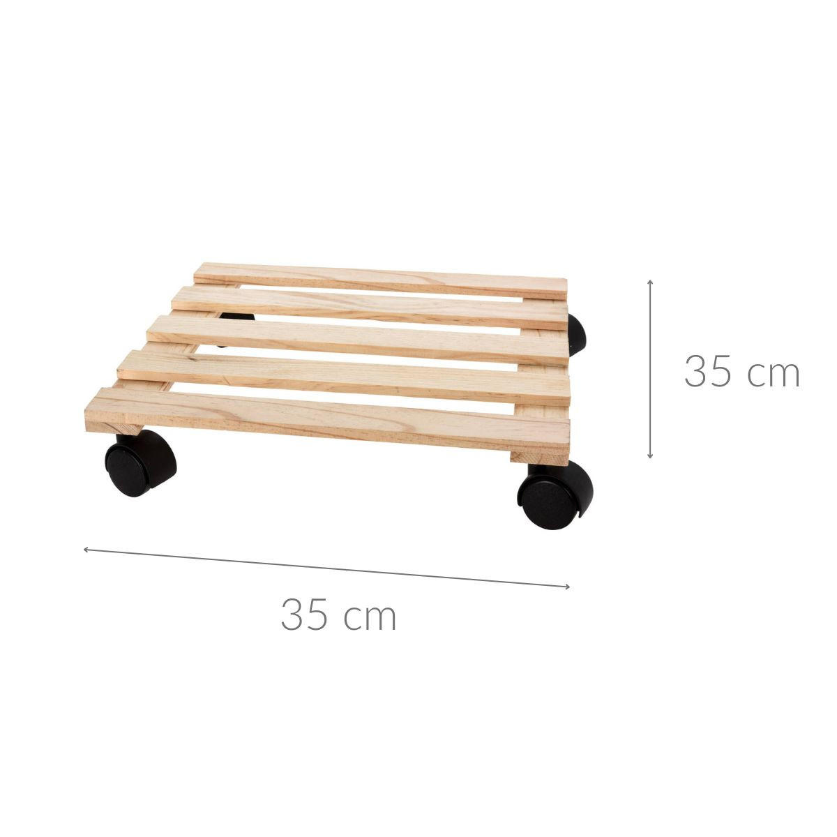 PFLANZENROLLER 35/35 cm - Braun, Holz (35/35/8cm)