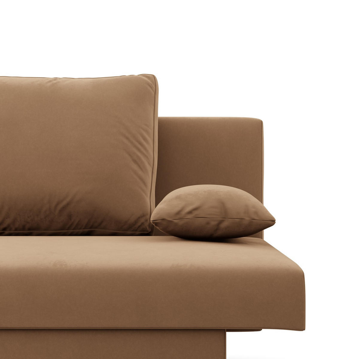 SOFA 3-SITZER MIT SCHLAFFUNKTION NOLA Braun - Braun, Textil (86/85/191cm) - Mebligo