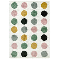KINDERTEPPICH Ibi Estilo Mazovia 140x200cm Creme Rosa Geometrisch Langflor - Creme, Textil (140/200cm) - Mazovia