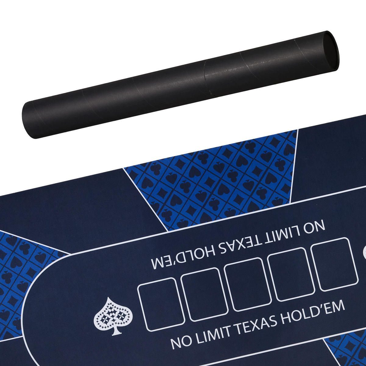 POKERMATTE - Blau, Wellpappe/Kunststoff (120/0.2cm) - Relaxdays