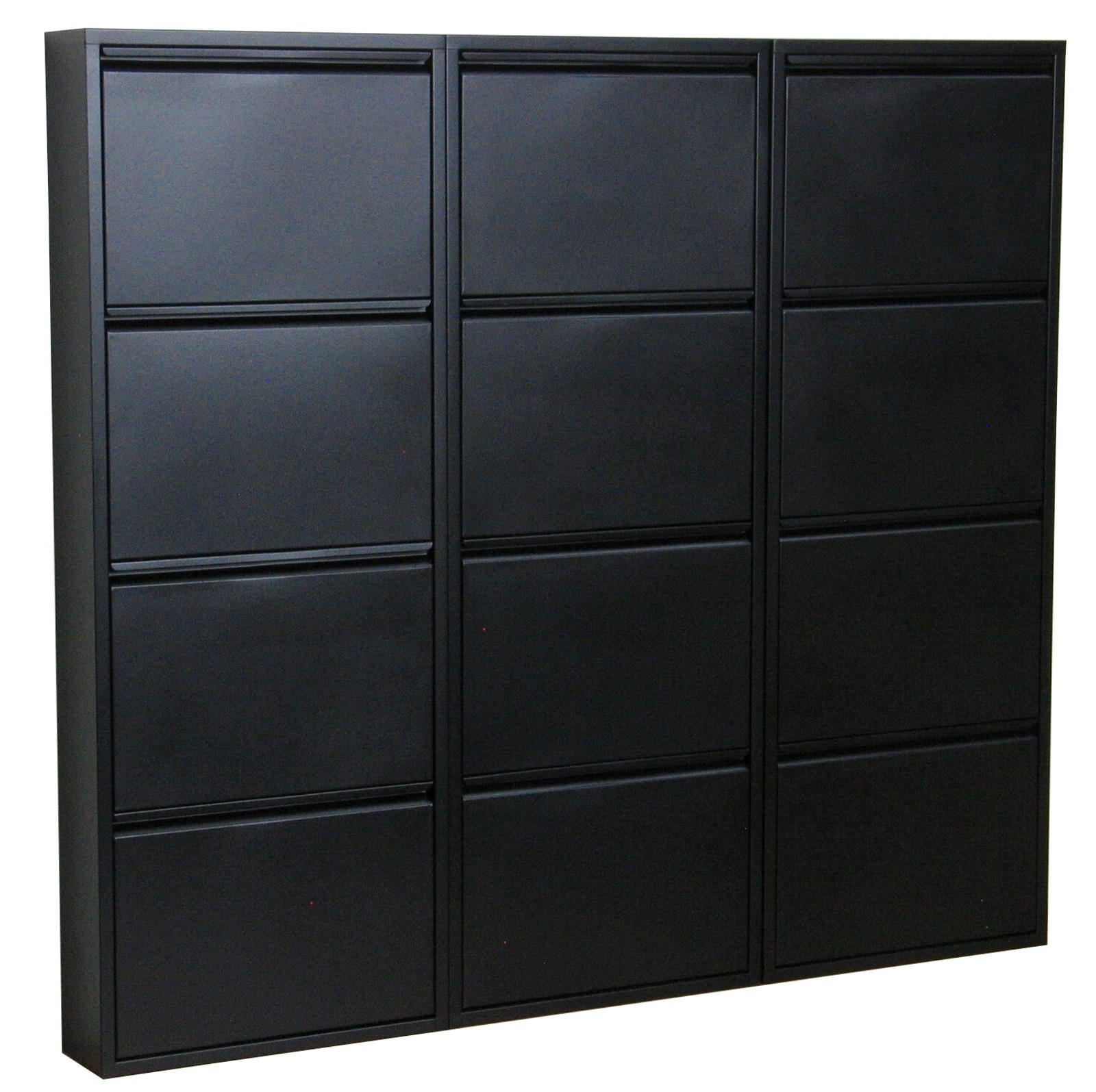 SKOSKÅP Pisa 152 x 16 x 140 cm – svart 140/152/16 cm