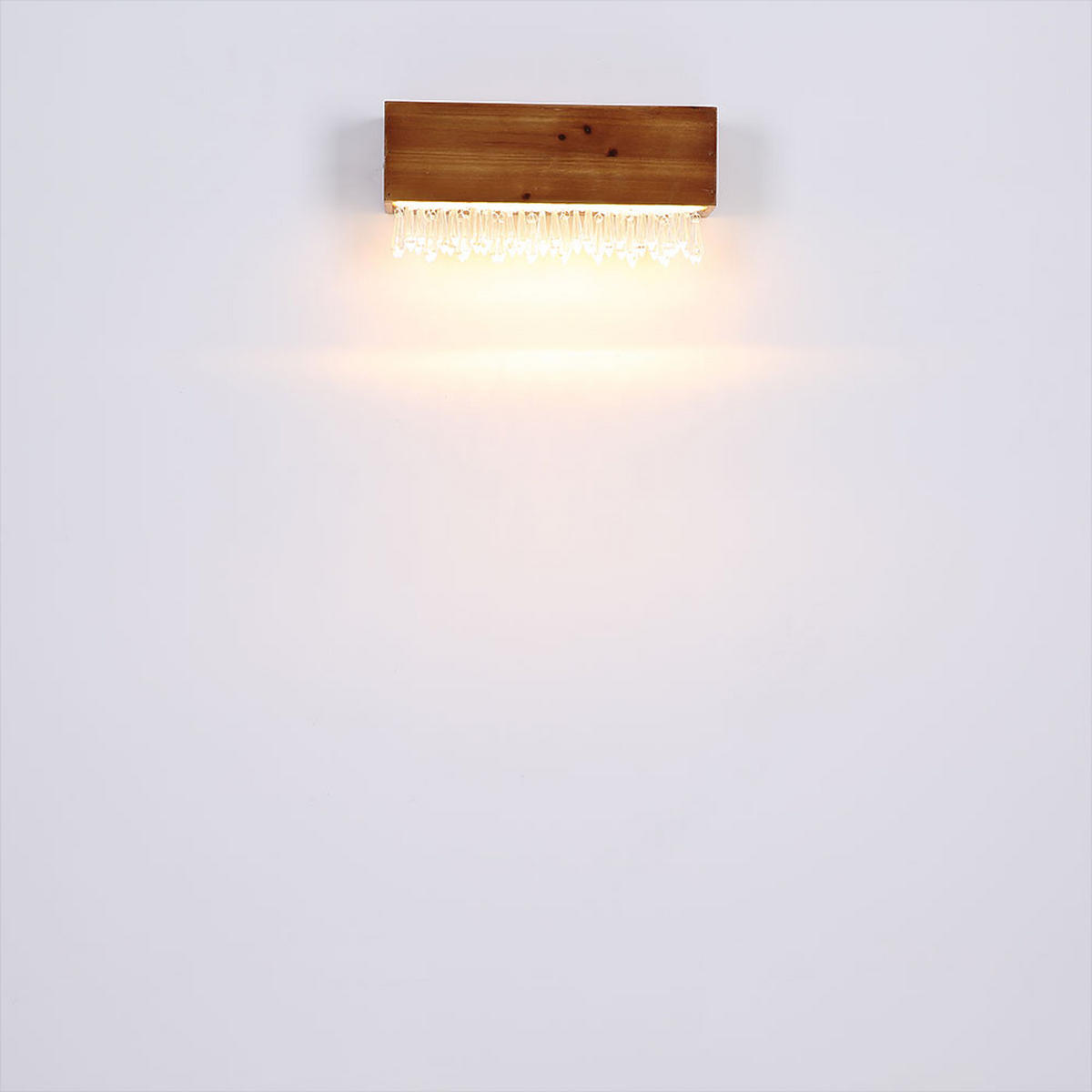 LED WANDLEUCHTE EDELTRAUD Holzoptik Braun - Braun, Holz (37/17/11cm) - Globo Lighting