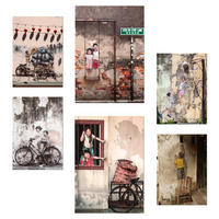 POSTER Set Mit 6 Graffiti, Straßenkunst Bunte Schablone Vietnam A3 & A4 Rahmenlos - Klar, Papier (29/3cm) - Nacnic