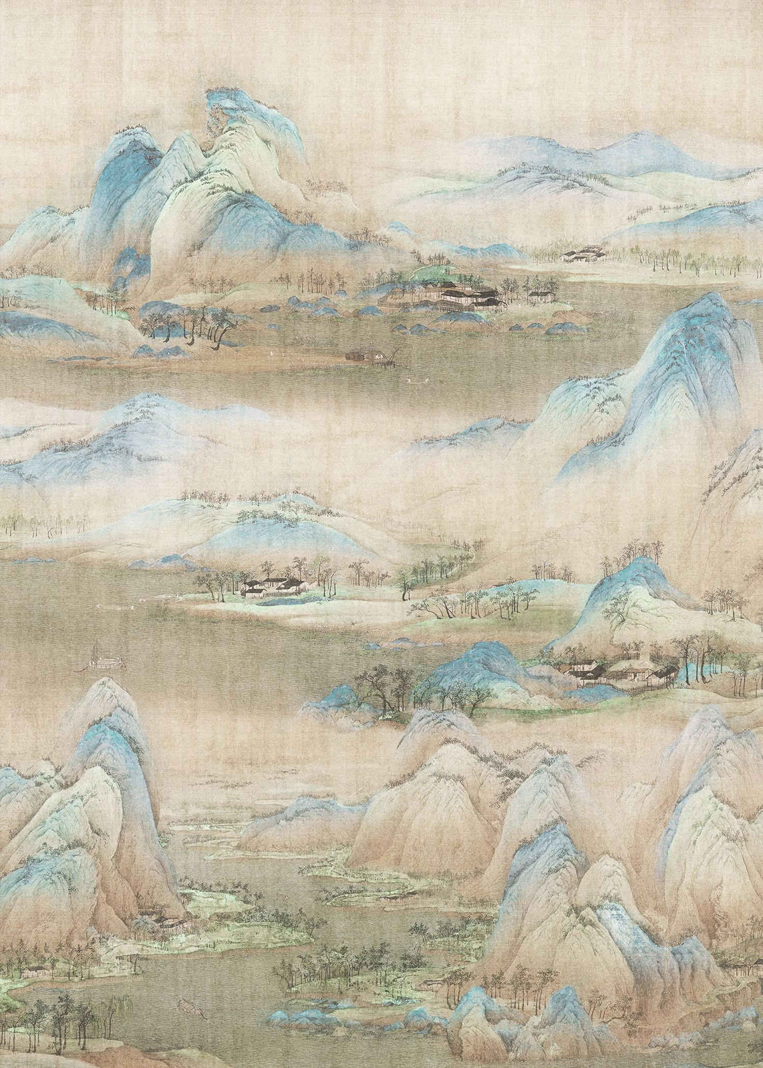 FOTOTAPETE Berglandschaft 200 x 280 cm - Beige, Papier (200/280cm) - Sanders & Sanders
