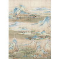 FOTOTAPETE Berglandschaft 200 x 280 cm - Beige, Papier (200/280cm) - Sanders & Sanders