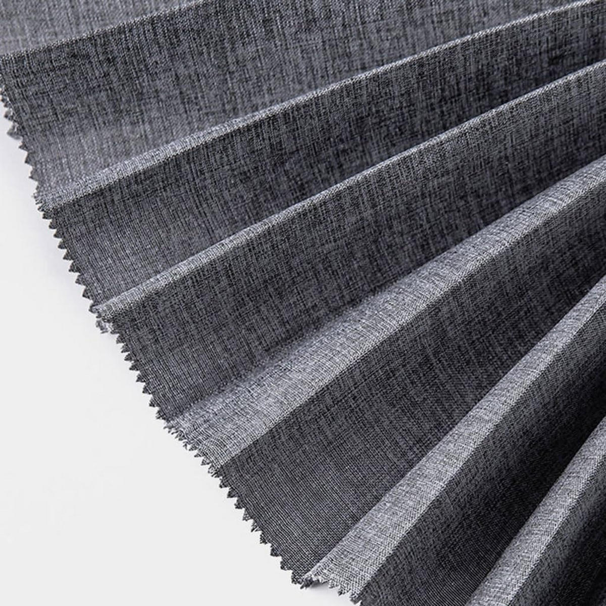 DUSCHVORHANG Grau Leinen faltbar 200 x 200 cm ohne Bohren Badezimmer - Grau, Textil (200/200cm) - MCBOSON