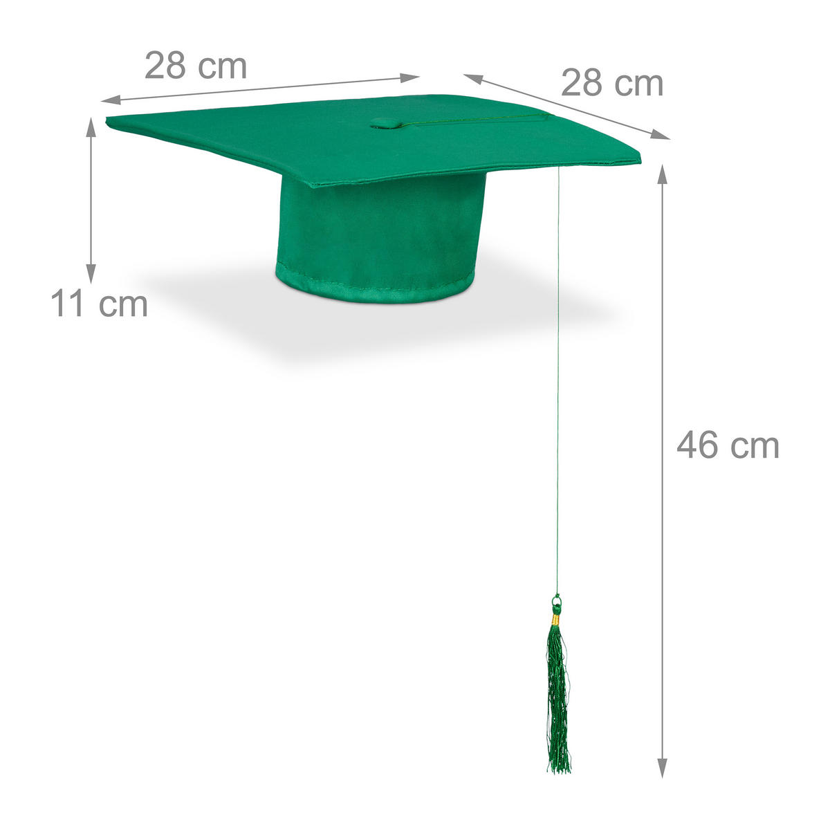 2XDOKTORHUT - Grün, Textil (28/11/28cm) - Relaxdays