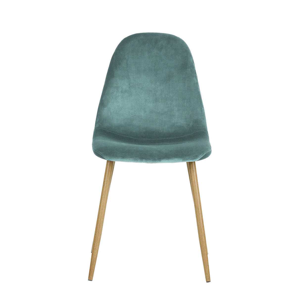 STUHL-SET 4 Stück in Eisen Webstoff - Eichefarben/Hellblau, Holzwerkstoff/Textil (54/86/44cm) - Urban Meuble