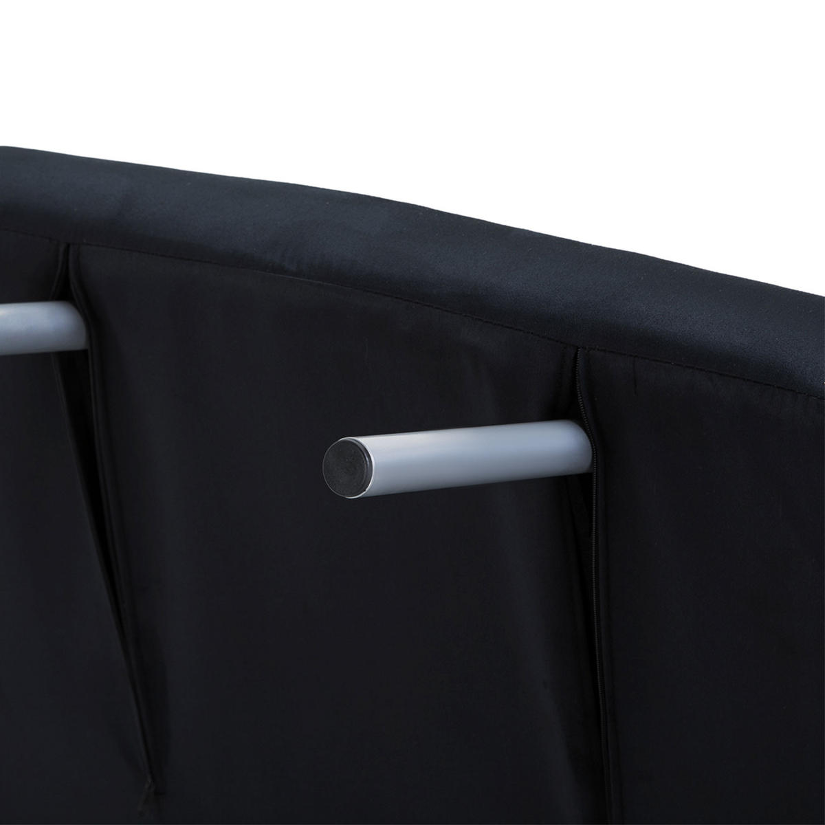 SCHLAFSESSEL, Polyester, Eisen, Schwarz - Schwarz, Kunststoff (77/80/65cm) - HOMCOM