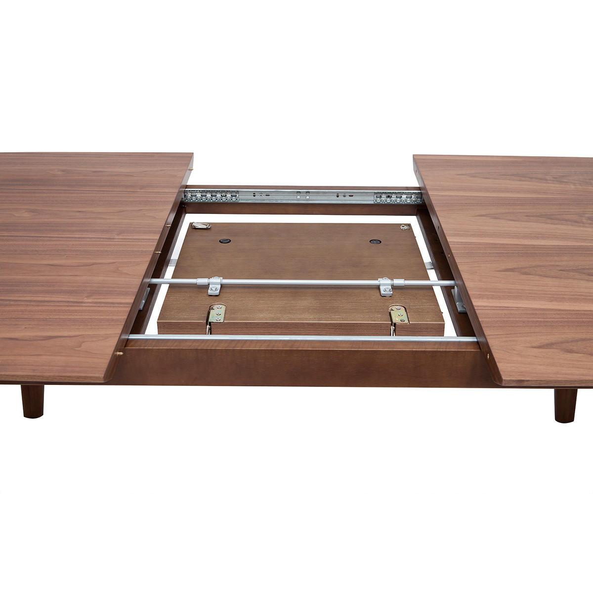 ESSTISCH Ausziehbar Nussbaum L180-230 FIFTIES - Walnussfarben, Holz (230/100/75.5cm) - Miliboo