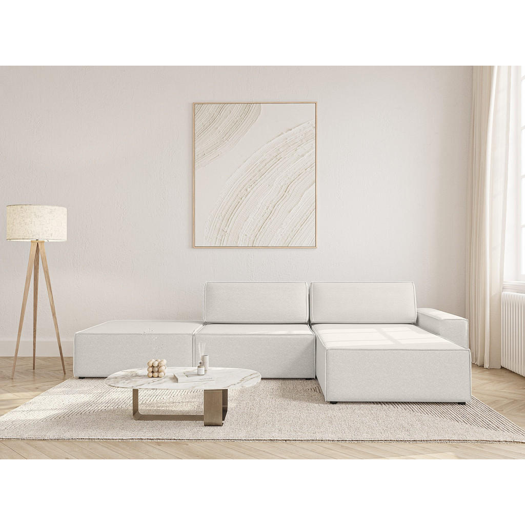 Thumbnail - Fedve Ecksofa, Weiß, Textil, L-Form,L-Form, 323x185 cm, Wohnzimmer, Sofas & Couches, Wohnlandschaften, Ecksofas
