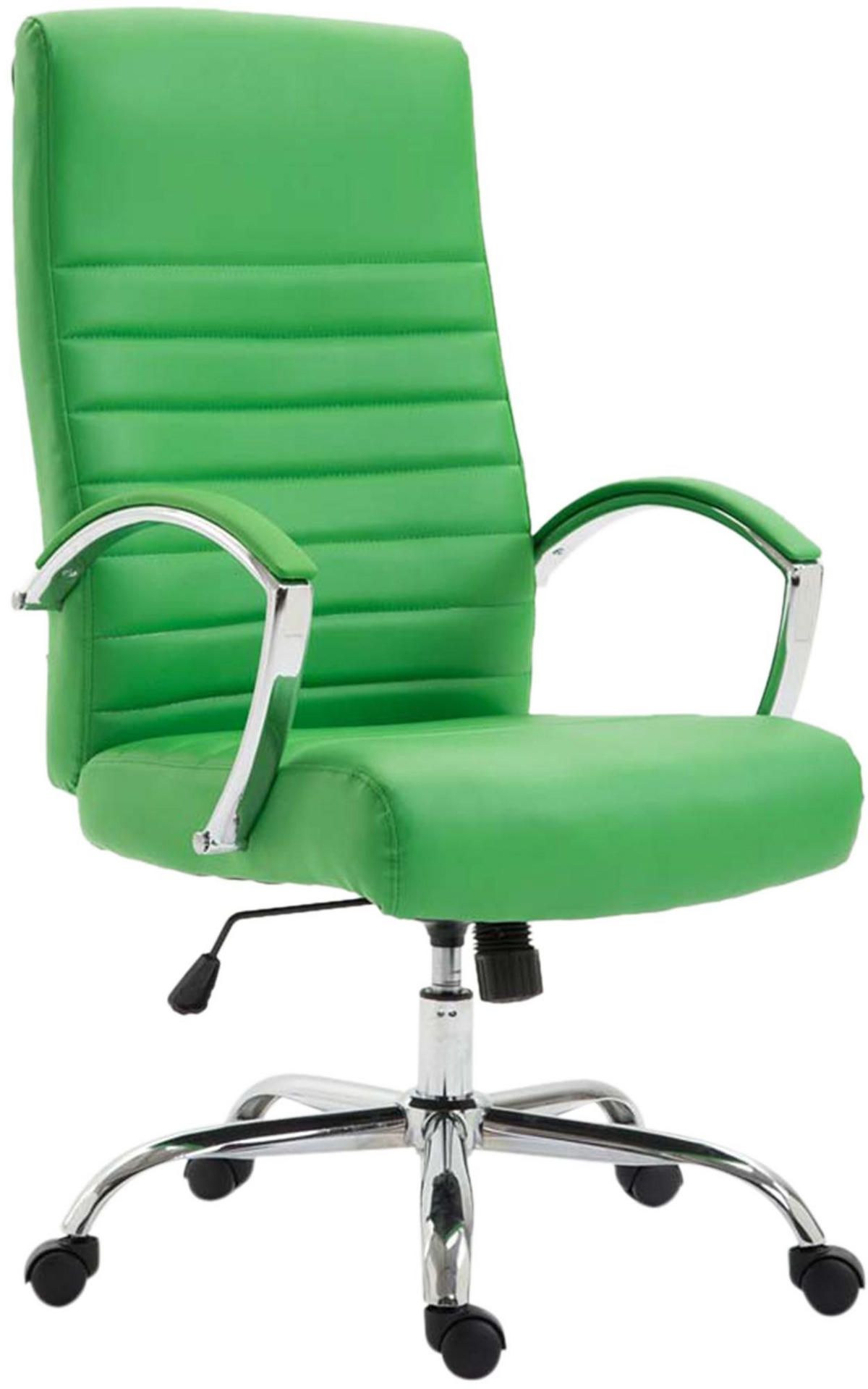 CHEFSESSEL Lederlook Grün - Grün, Textil/Metall (60/110/68cm) - CLP