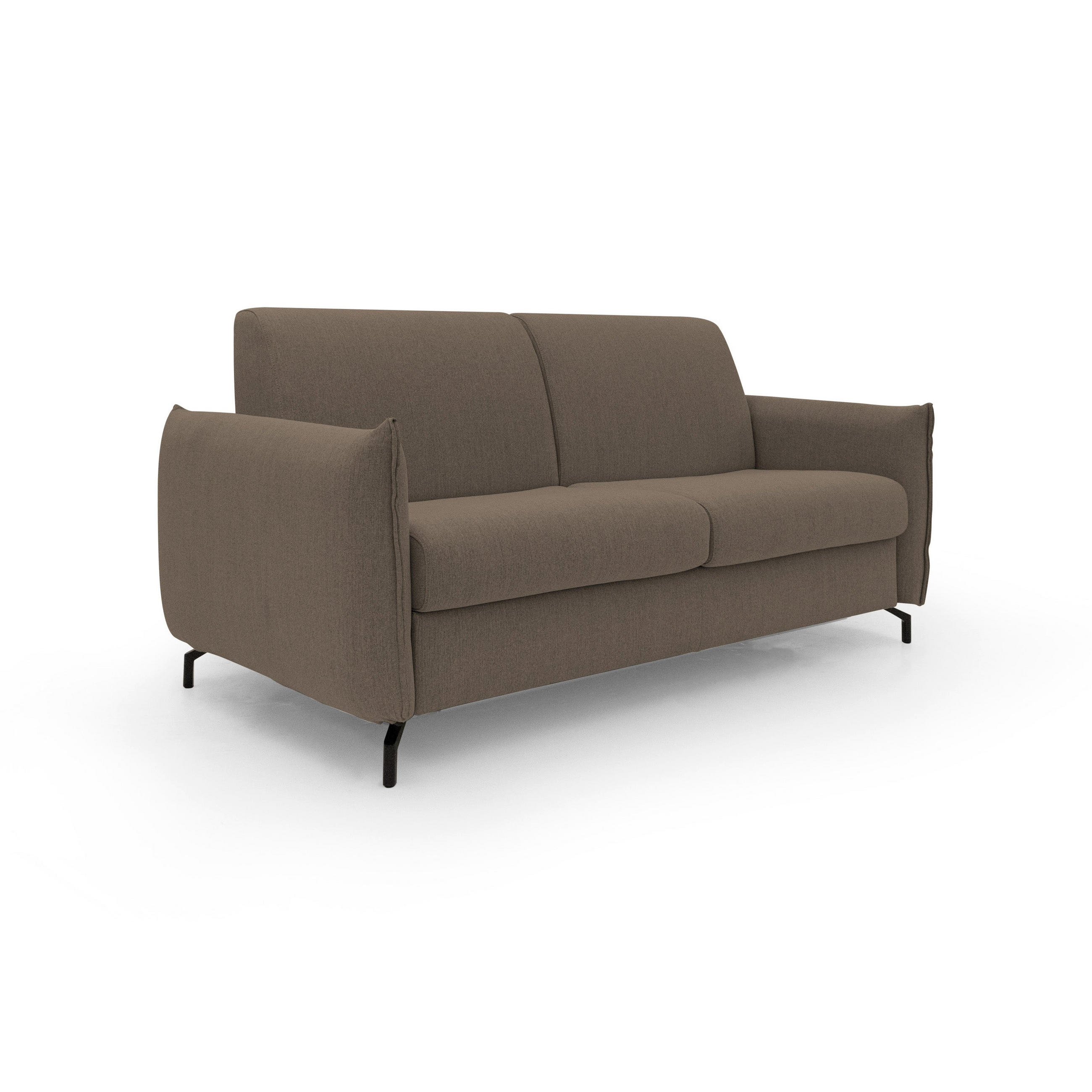 SCHLAFSOFA Scarlet - Braun, Textil (215/95/96cm) - Divani.store