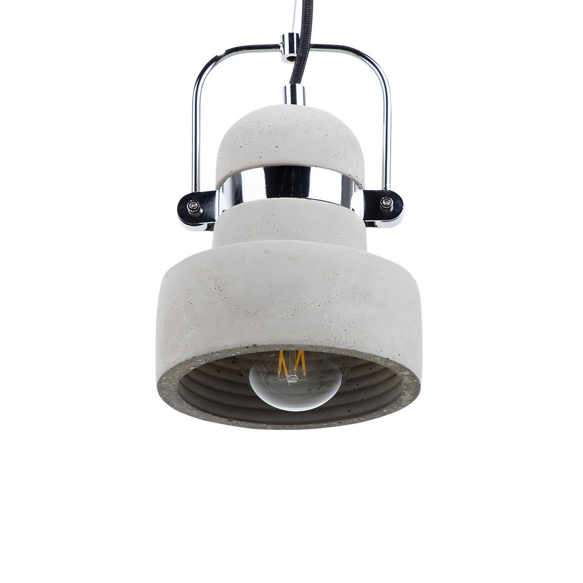 HÄNGELEUCHTE Verde 14/14/116 cm - Grau, Stein (14/14/116cm) - Beliani