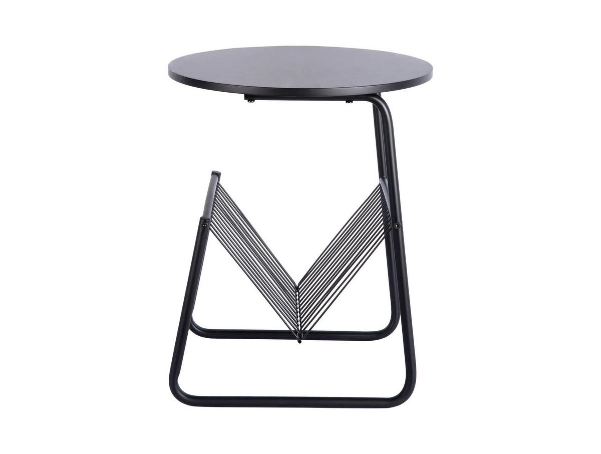 BEISTELLTISCH Riqueza - Schwarz - 40/40/49 cm - Schwarz, Metall (40/40/49cm) - Leitmotiv