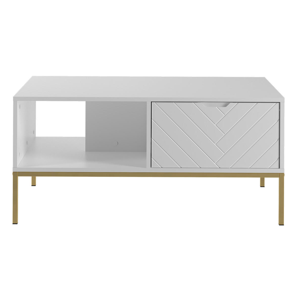 COUCHTISCH Daria Weiß - Weiß, Holzwerkstoff (68/104/69cm) - Petits-meubles