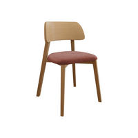 POLSTERSTUHL Dario, Holzfarbe: Natur - Naturfarben/Rosa, Holz/Textil (47/80/50cm) - MIRJAN24