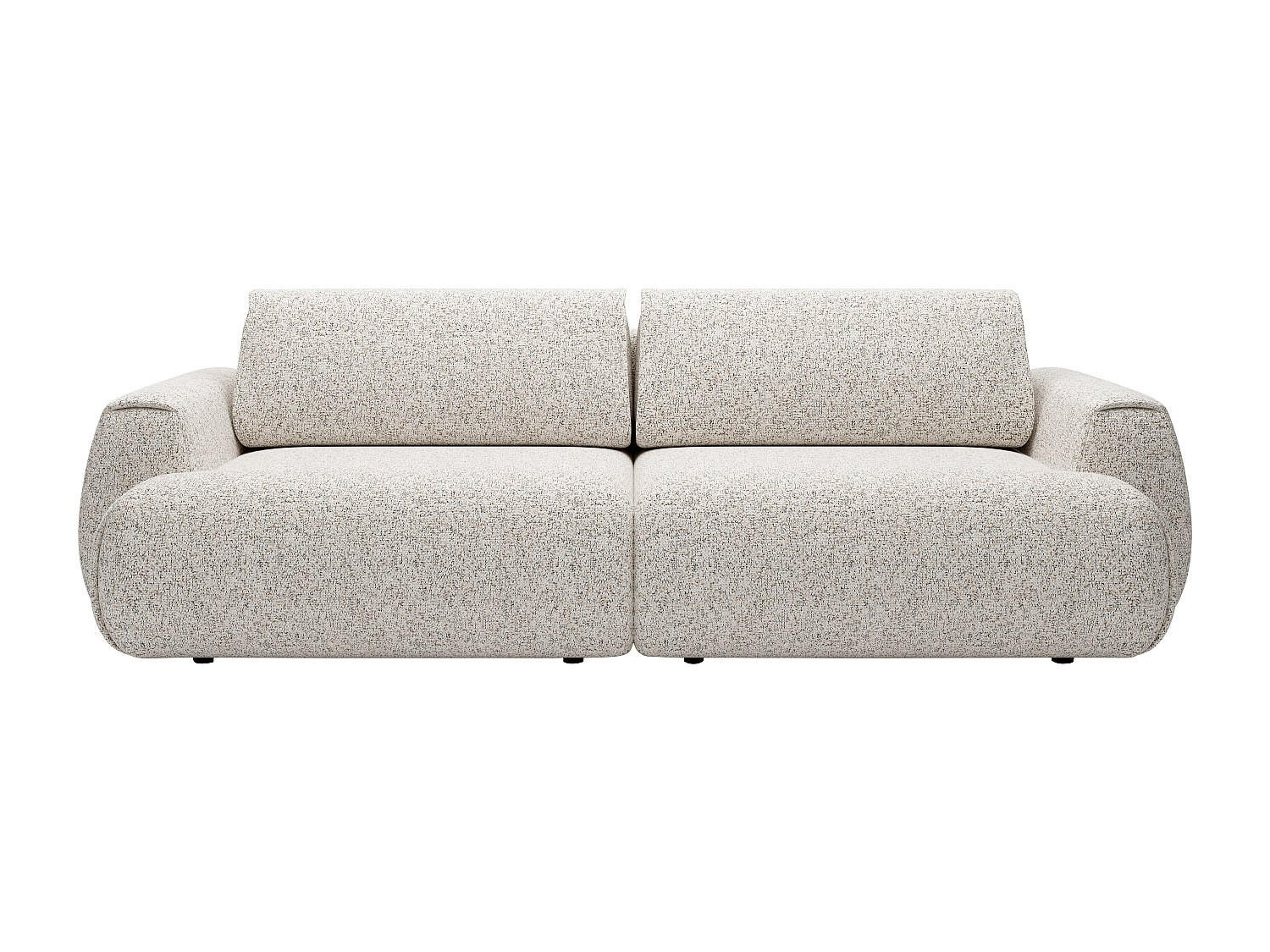 SCHLAFSOFA - 4 Personen - Stoff - Hellgrau - - Hellgrau, Textil (260/81/106cm) - Vente-Unique
