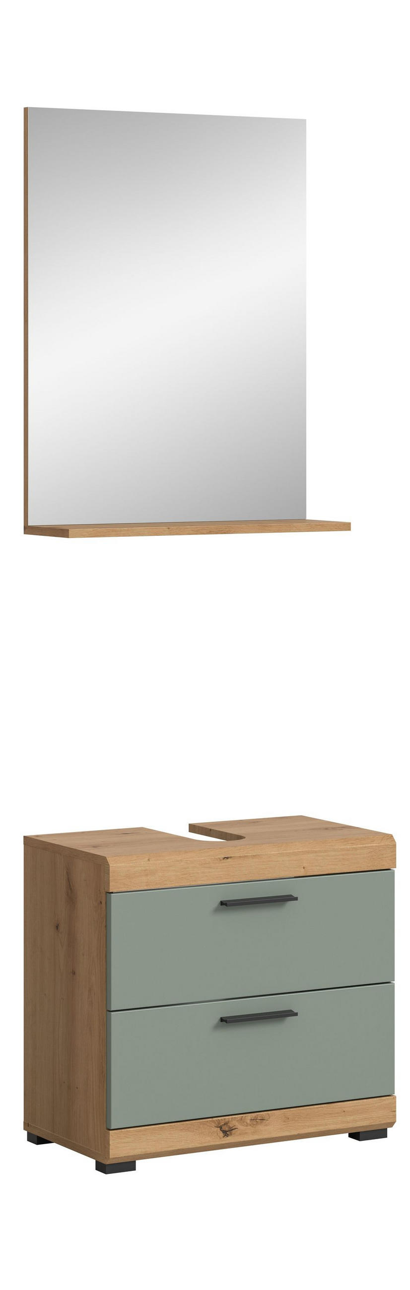 BADKOMBINATION 2tlg. Scout Bad in Artisan Eiche Nachbildung und Salbei Nachbildung B/H/T: 60x191x34 cm - Eiche Artisan, Holz (60/191/37cm)