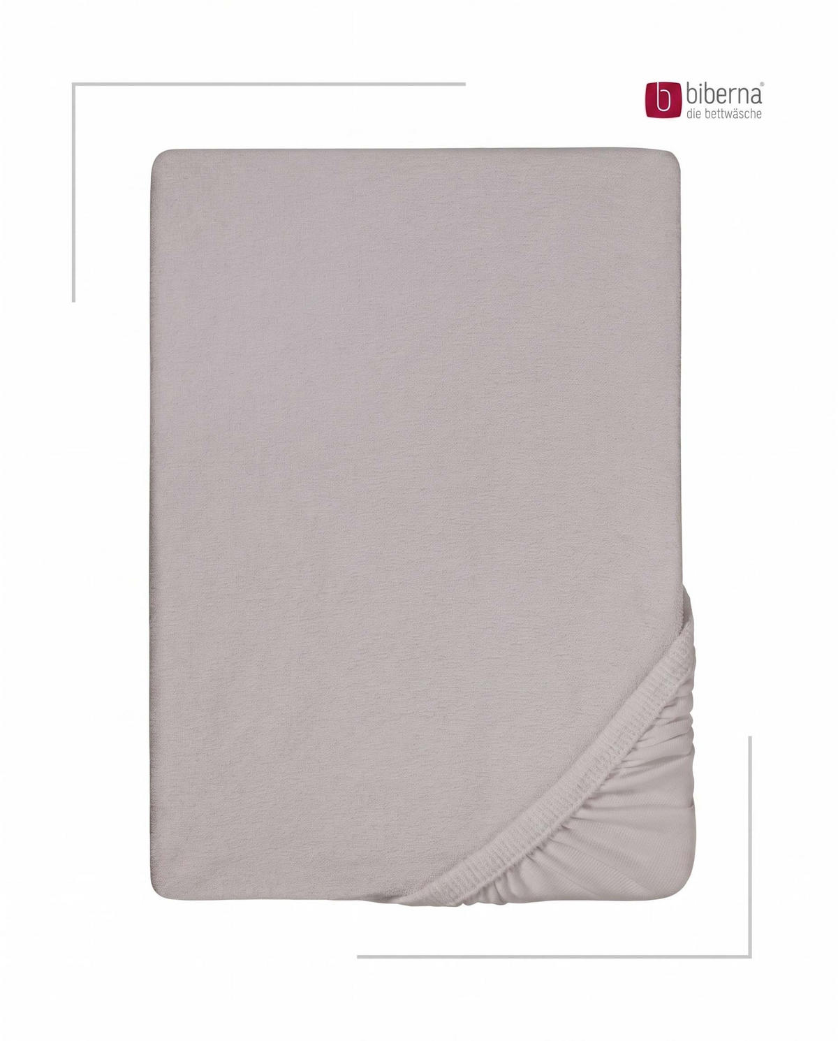 SPANNBETTTUCH Premium Frottee sturmgrau, 90x190 cm - 100x200 cm - Grau, Textil (100/200cm) - biberna