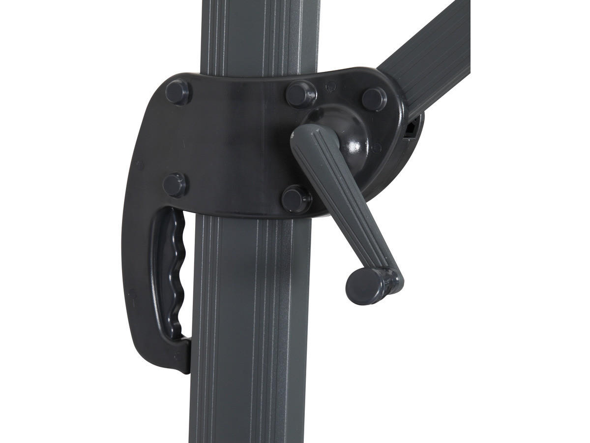 SONNENSCHIRM sun 4 Grau - Grau, Metall (400/300cm) - Habitat Garten