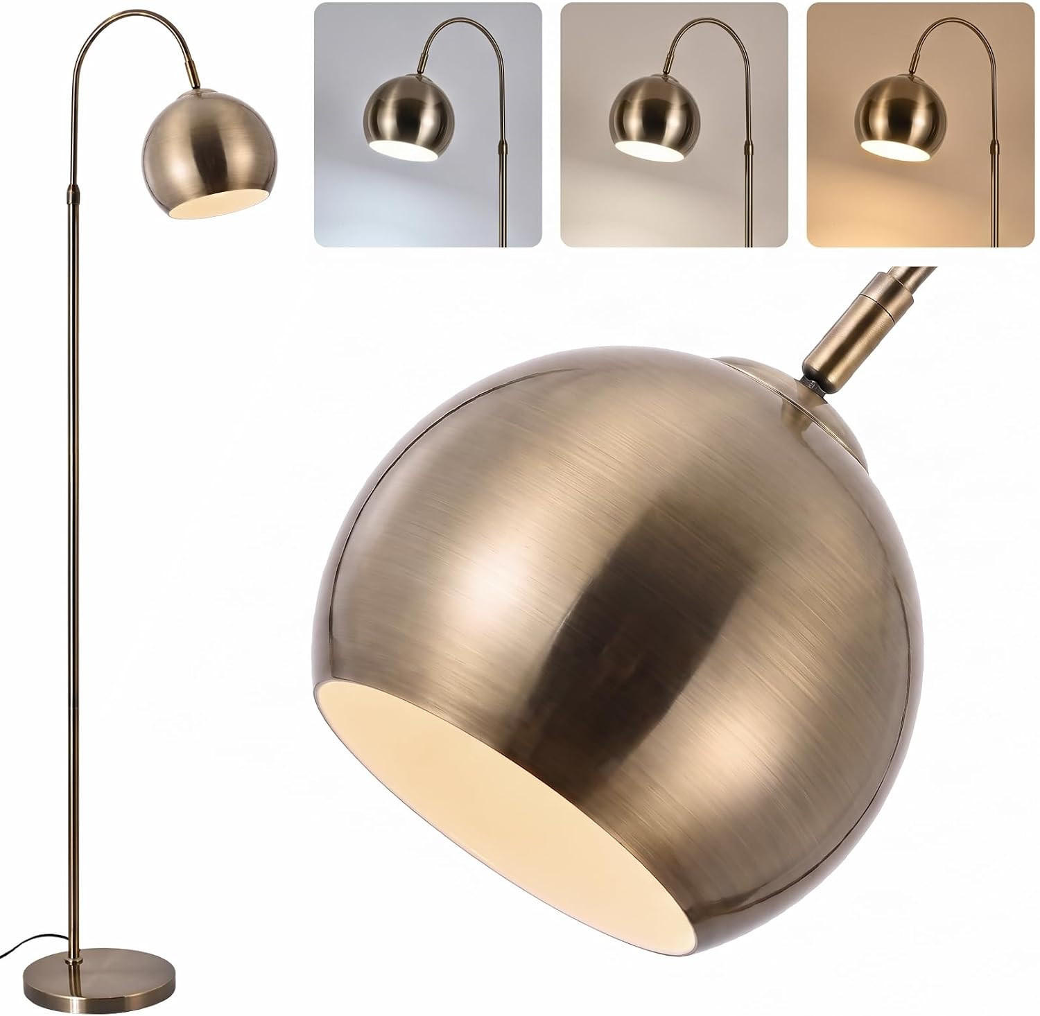 STEHLAMPE Vyvin 42/20/160 cm - Bronzefarben, Metall (42/20/160cm) - ZMH