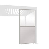 LAMELLENWAND für Pergola horizontal 113 cm drehbare Lamellen aus Aluminium Ivory Sand - Beige, Metall (113/235/6cm) - WEIDE