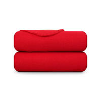 KUSCHELDECKE Fleece 130x170 cm Dunkelrot - Rot, Textil (130/170cm) - Bestlivings