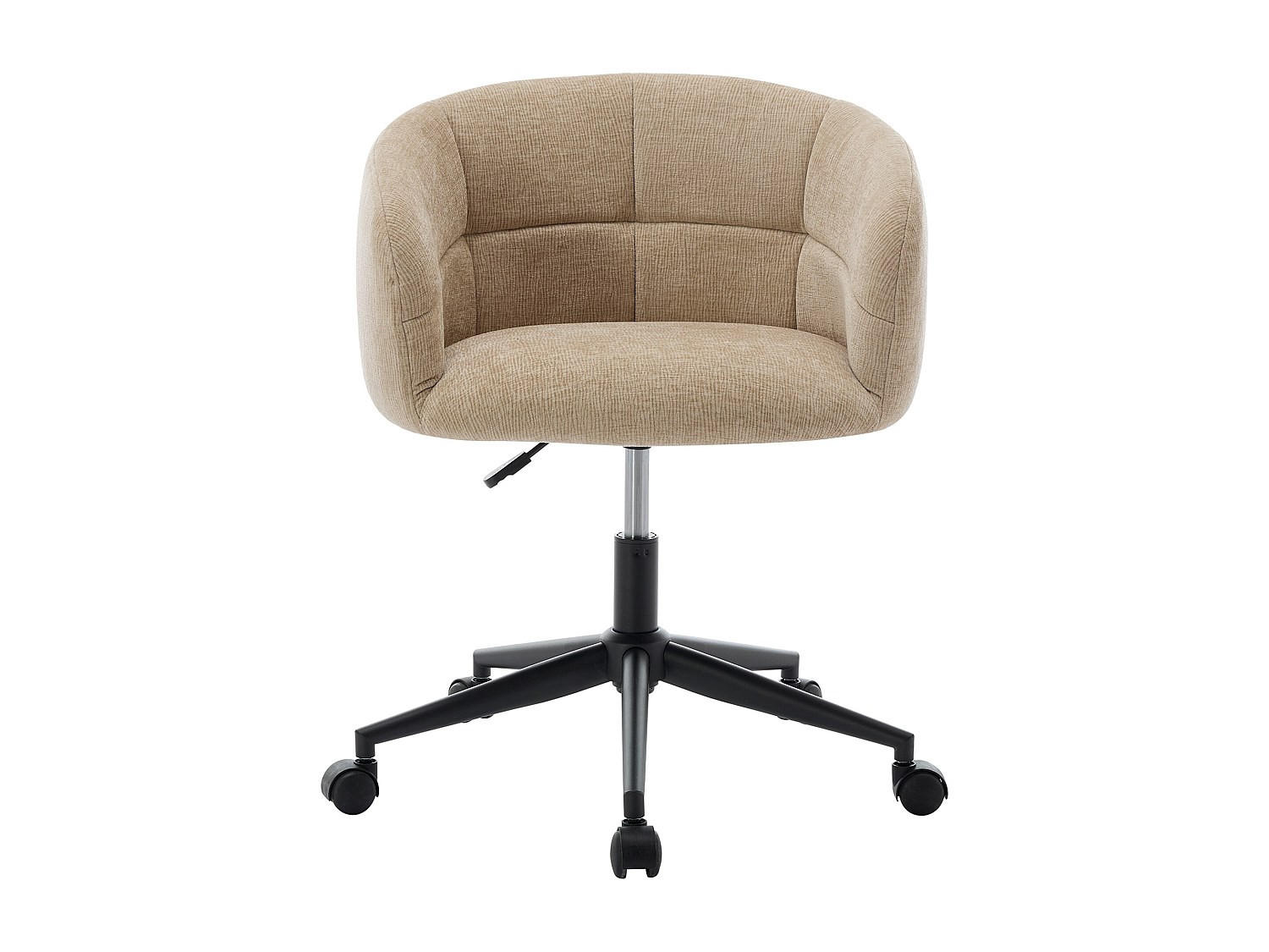 BÜROSTUHL ohne Armlehnen - 61 cm x 57 cm - stoff - beige Nomitio - Beige, Textil/Metall (61/79/57cm) - Vente-Unique