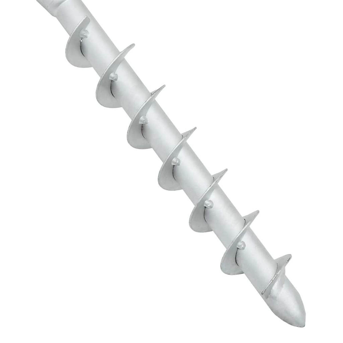 BODENHÜLSE Für Sonnenschirm Mit Stange 16/16/52 Cm Stahl - Silberfarben, Metall (16/16cm) - vidaXL