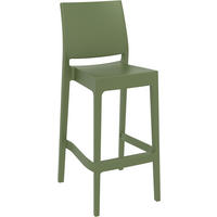 BARHOCKER Maybrit oliv - Grün, Kunststoff/Textil (45/105/51cm) - TPFLiving