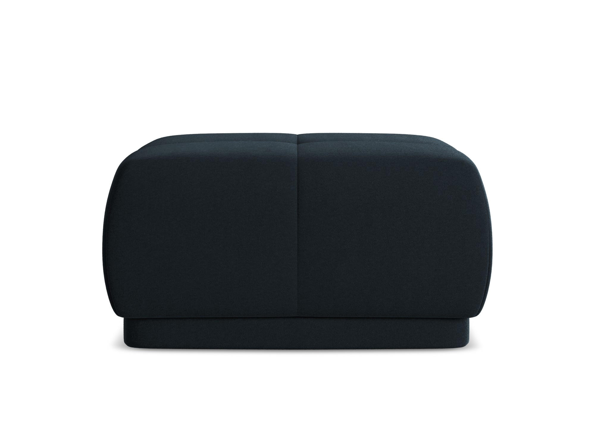 POUF Samt Stoff Blau - Blau/Schwarz, Kunststoff/Textil (60/35/60cm) - Makamii