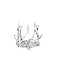 WINDLICHT Geweih H 22 cm, Außen-Ø 23 cm - Silberfarben, Paraffin (23/22/22cm) - Hermann Bauer jun. Kollektion GmbH