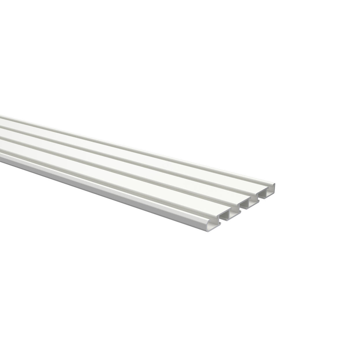 GARDINENSCHIENE Slimline 100 cm, 3-/4-läufig Weiß - Weiß, Metall (8.6/1.1/100cm) - INTERDECO