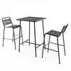 GARTENSET 3-tlg., Grau - Grau, Metall - Oviala