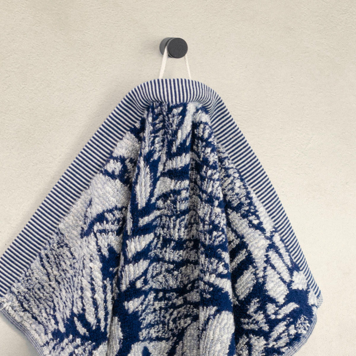 HANDTUCH BROOKLYN - Naturfarben/Dunkelblau, Textil (50/100cm) - MÖVE