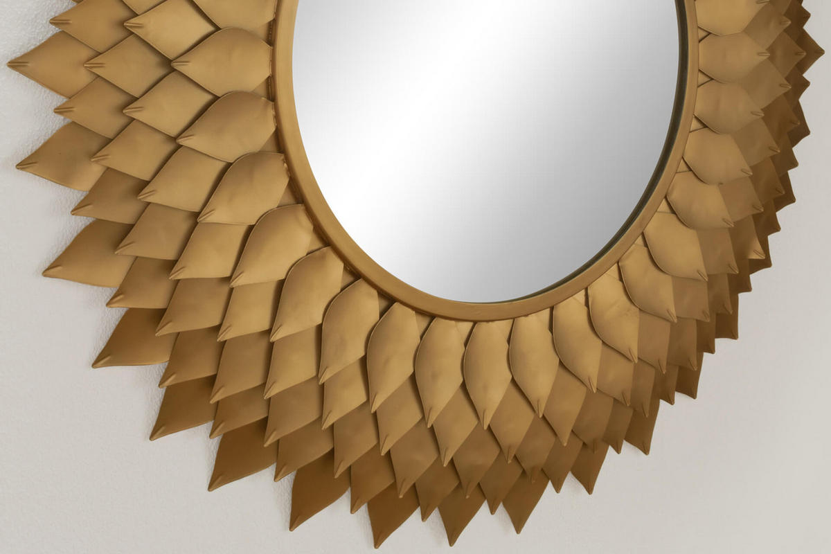 WANDSPIEGEL Gold 94/94 cm - Goldfarben, Metall (94/94/4cm) - KUNSTLOFT
