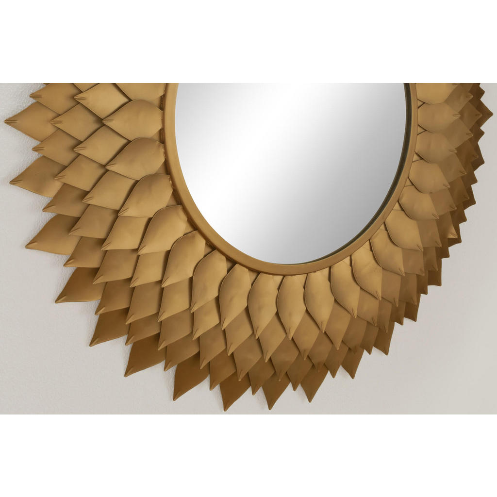 Thumbnail - Kunstloft Wandspiegel, Gold, Metall, 94x94x4 cm, Spiegel, Wandspiegel