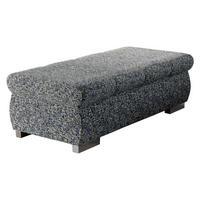 POLSTERHOCKER Bangkok Groß - Silberfarben/Multicolor, Holz/Kunststoff (120/39/60cm) - MIRJAN24