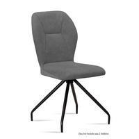 ESSZIMMERSTUHL (2er-Set) Dinnie 51x92x60 Schwarz/Grau - Schwarz/Grau, Kunststoff (60/92/51cm) - 58aufmkessel