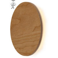 LED-BATTERIE Wandleuchte Indirektes Licht Echtholz mit Bewegungsmelder Kirschholz - Braun, Holz (15/15/3.7cm) - Northpoint